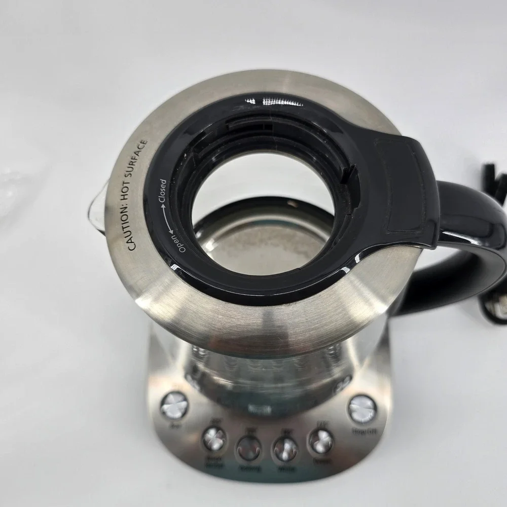 Mr. Coffee Electric Tea Kettle Schott Duran Glass Silver 1.2L 5 Cup